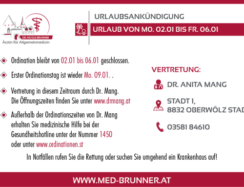 Urlaub von M0. 02.01 bis Fr. 06.01