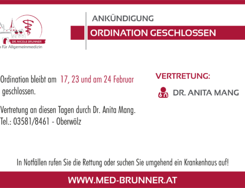 Ordination geschlossen