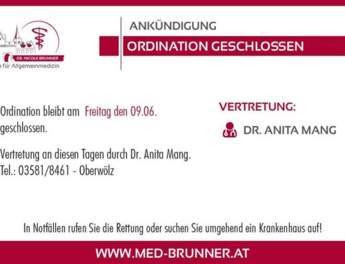 Ordination geschlossen