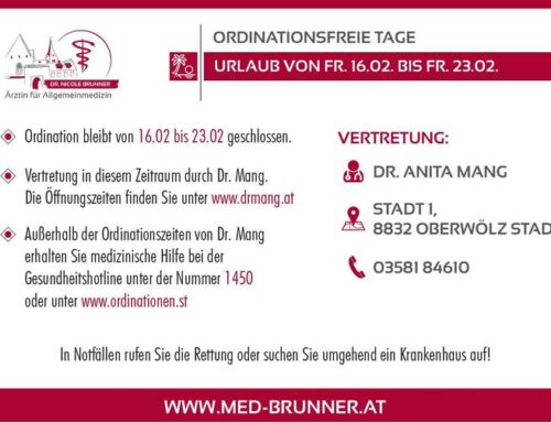 Urlaub von Fr. 16.02. bis Fr. 23.02.