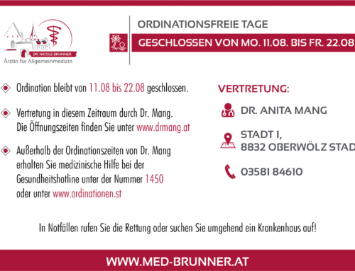 Urlaub von 11. bis 22.08.2025
